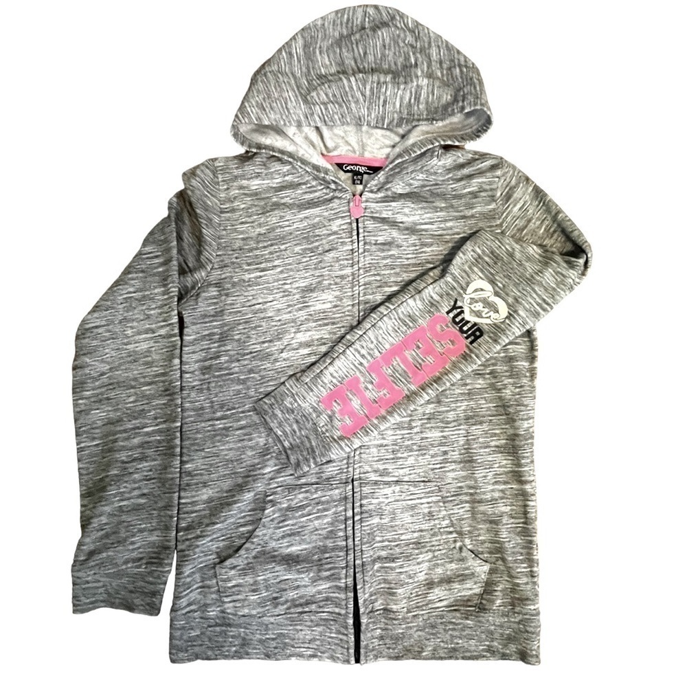 George Girls Size 16 Zip Front Hooded Sweatshirt